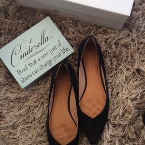 Corso Como black suede flats